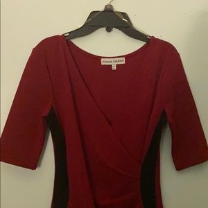 Deep red dress